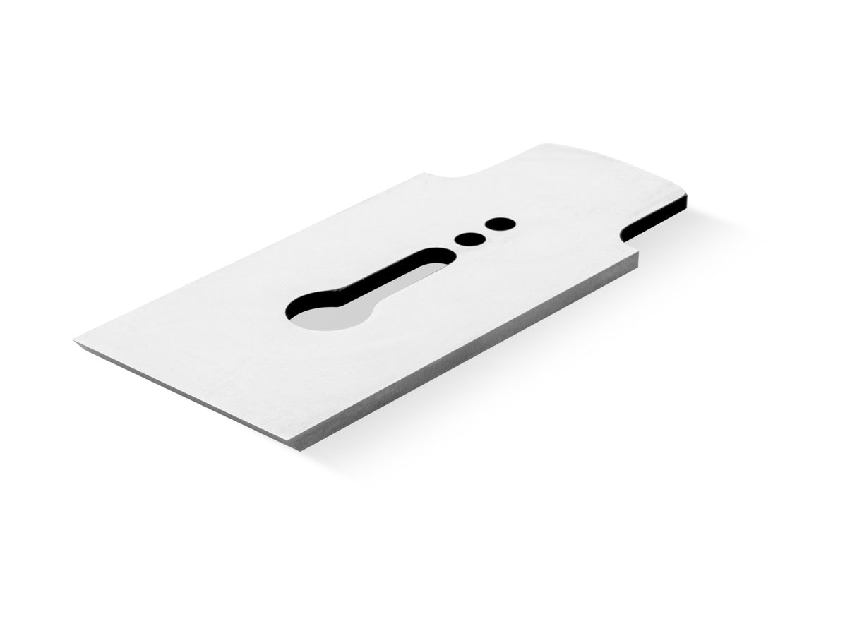 Melbourne Tool Company Blade for Low Angle Jack Hand Plane showing blade bevel facing upwards