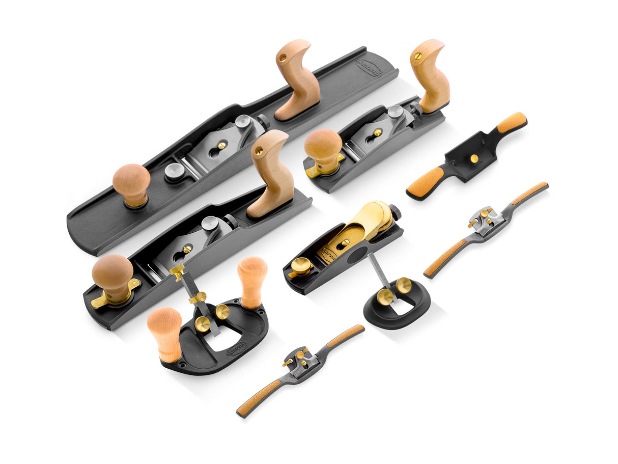 Melbourne Tool Company Set of Nine Hand Planes & Tools Plus Blades deluxe kit with blades and accessories