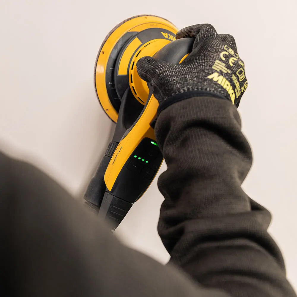 Mirka DEROS II 150mm Random Orbital Sander 5.0mm Orbit 650CV in action, delivering smooth finishes with ease