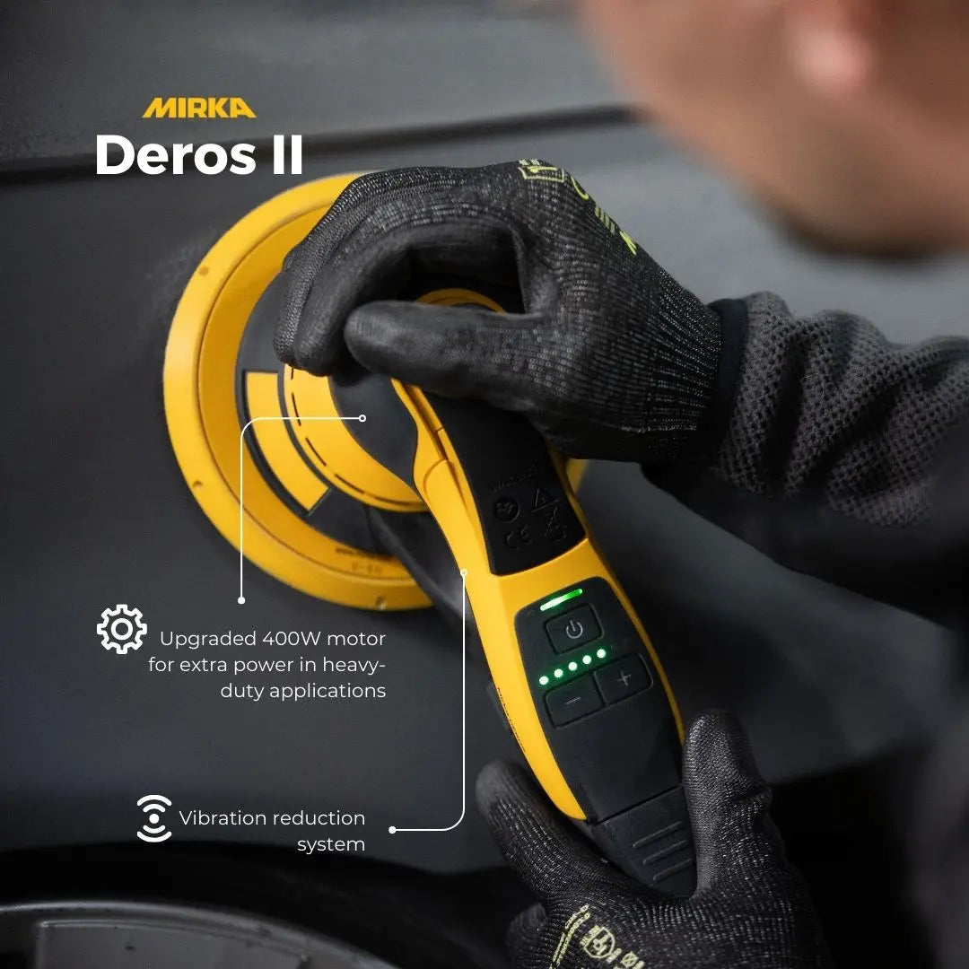 Mirka DEROS II 150mm Random Orbital Sander 5.0mm Orbit 650CV in action
