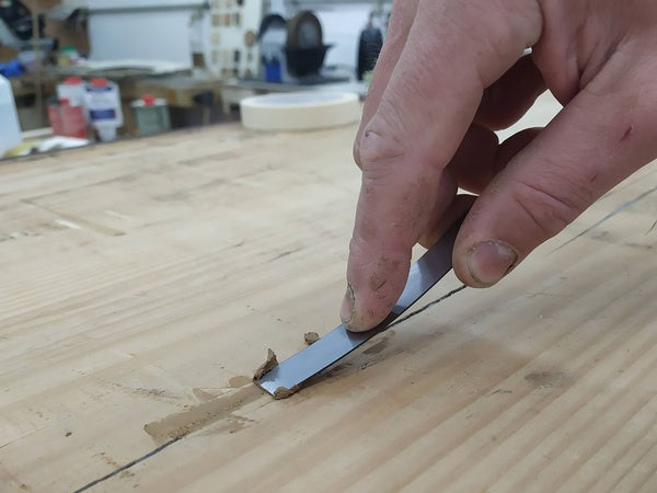 Narex Uni Scraper Flexible Multi-Purpose woodworking tool close-up detail