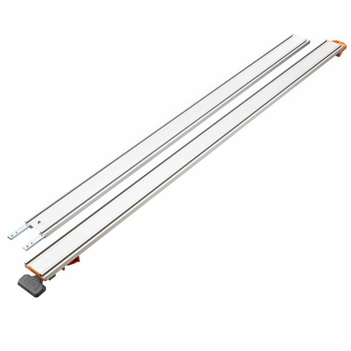 BORA NGX Clamp Edge Saw Guide 2500mm 100in in use for precise sheet material cutting