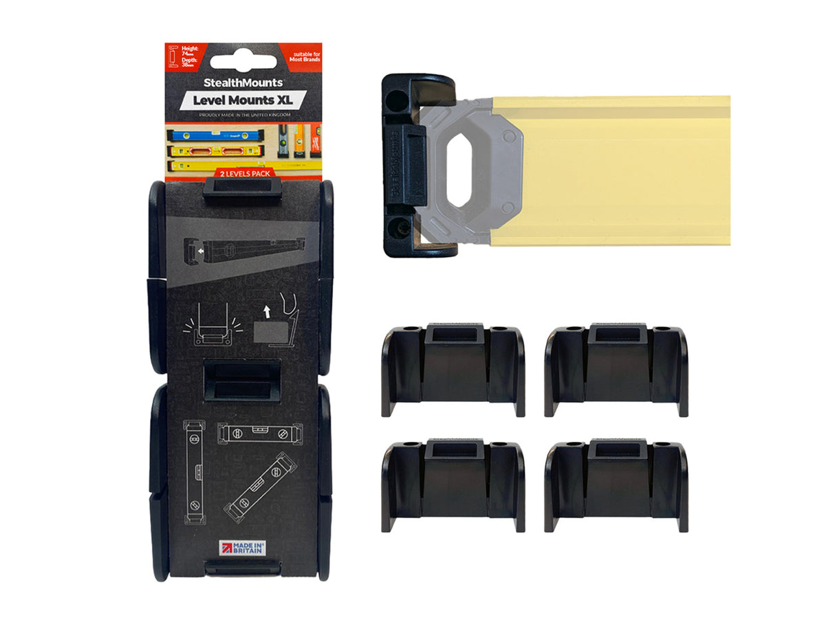 StealthMounts Spirit Level XL Mount Pack of 2 Black