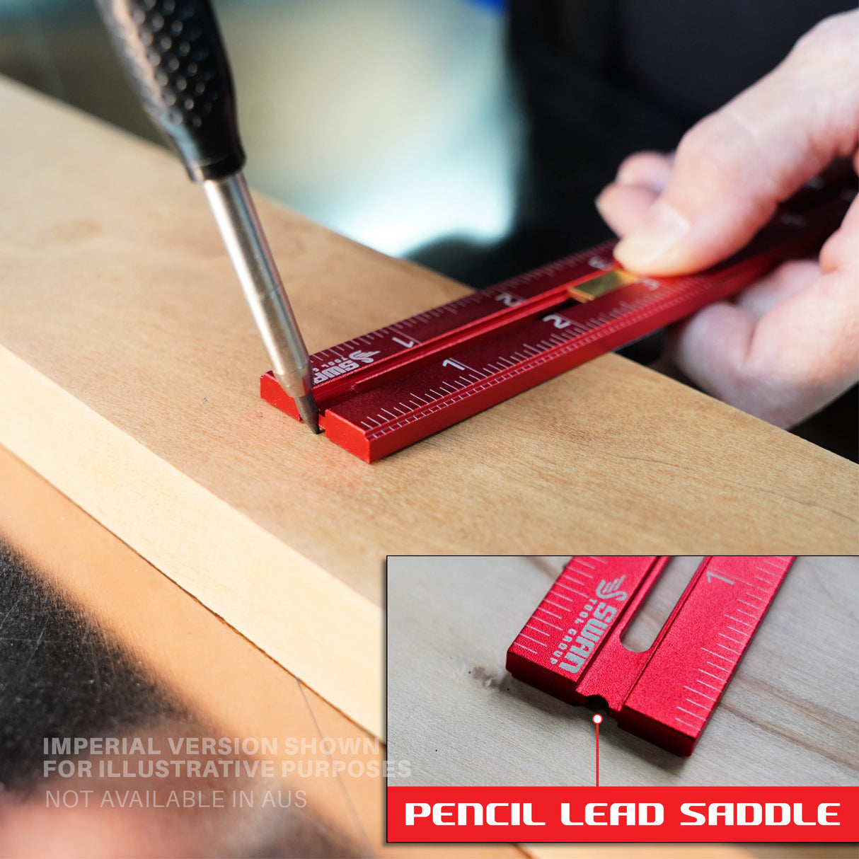 Swan Tool Group RED TAIL Offset Ruler 200mm