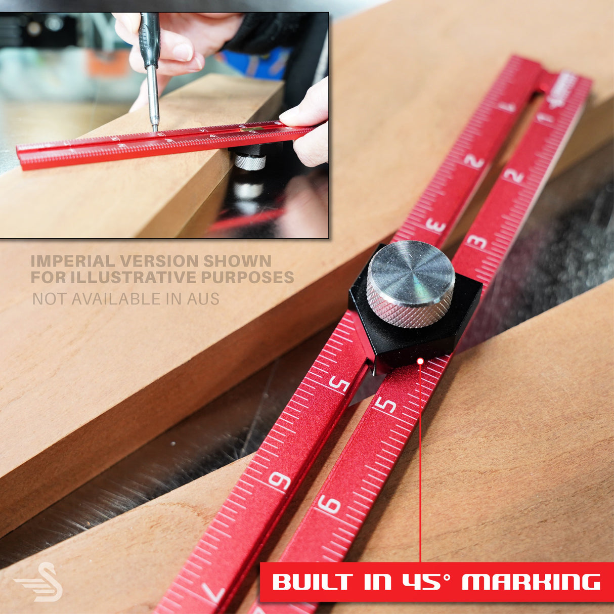 Swan Tool Group RED TAIL Offset Ruler 200mm