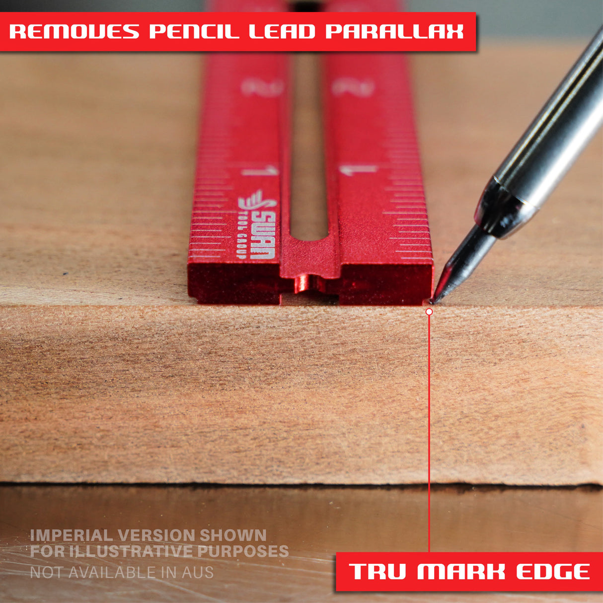 Swan Tool Group RED TAIL Offset Ruler 200mm