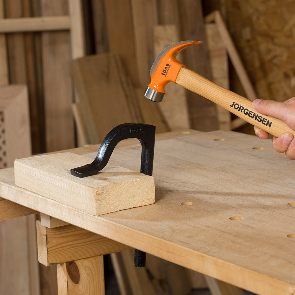 Pony Jorgensen traditional holdfasts set of 6, angled view, cast iron construction, 400mm size