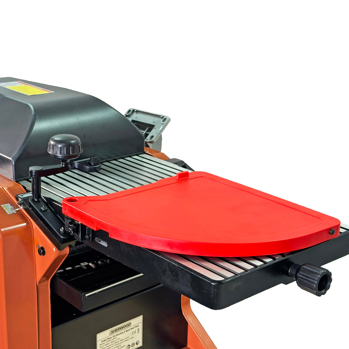 Sherwood 12in Benchtop Planer Thicknesser with Helical Cutterhead in action, woodworking tools store Australia