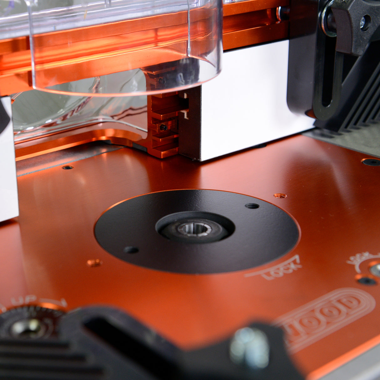 Sherwood Industrial Benchtop Router Table Cast Iron Top with Motorised DRO Router Lift & 1800W Round Body Motor