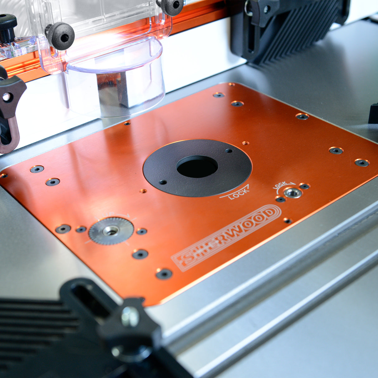 Sherwood Industrial Router Table Cast-Iron with Plunge Router Lift