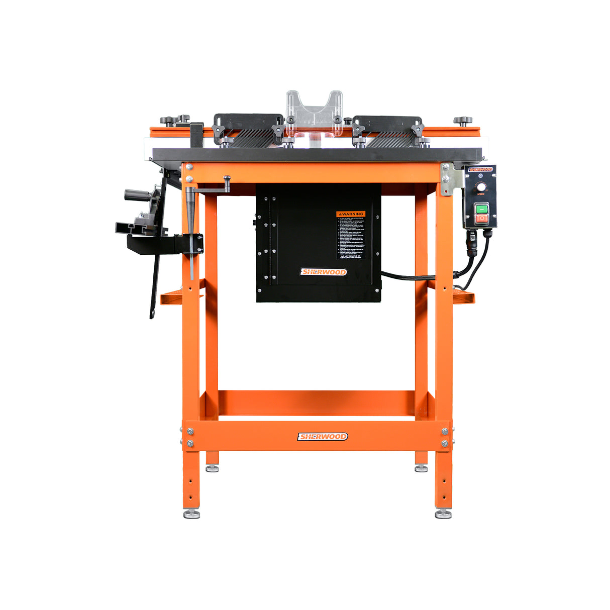 Sherwood Deluxe Router Table Standalone with MDF/Phenolic Table & Round Body Router Motor