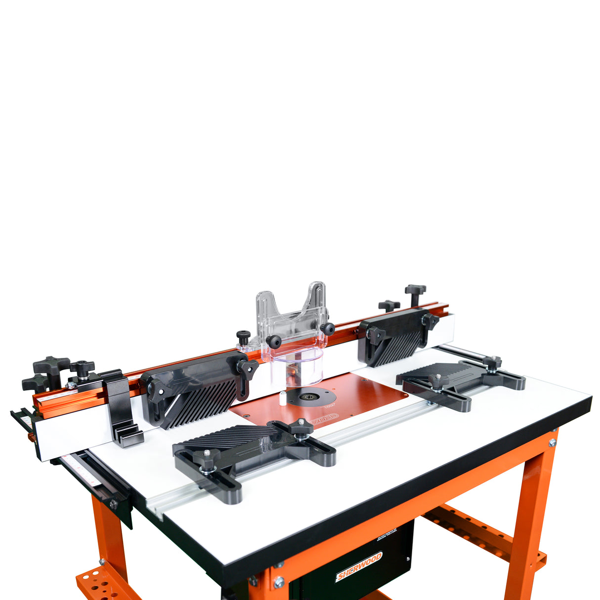 Sherwood Deluxe Router Table MDF/Phenolic Top with Motorised DRO Router Lift & 1800W Round Body Motor