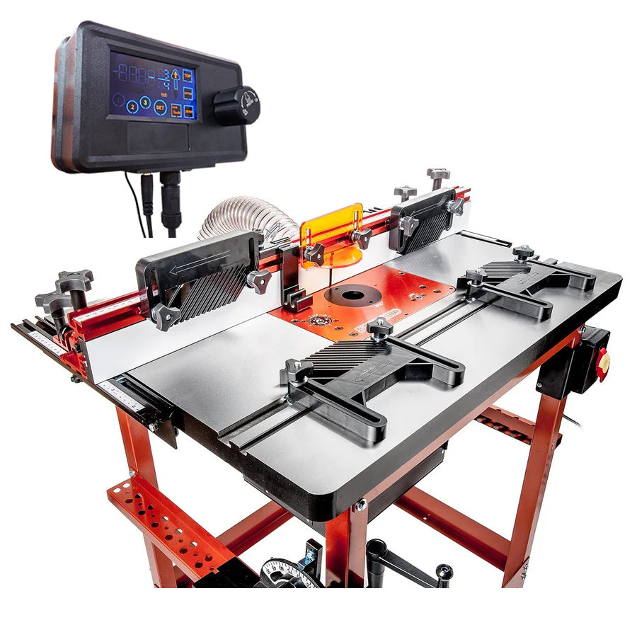 Sherwood Industrial Router Table Cast Iron Top with Motorised DRO Router Lift & Water Cooled CNC Spindle