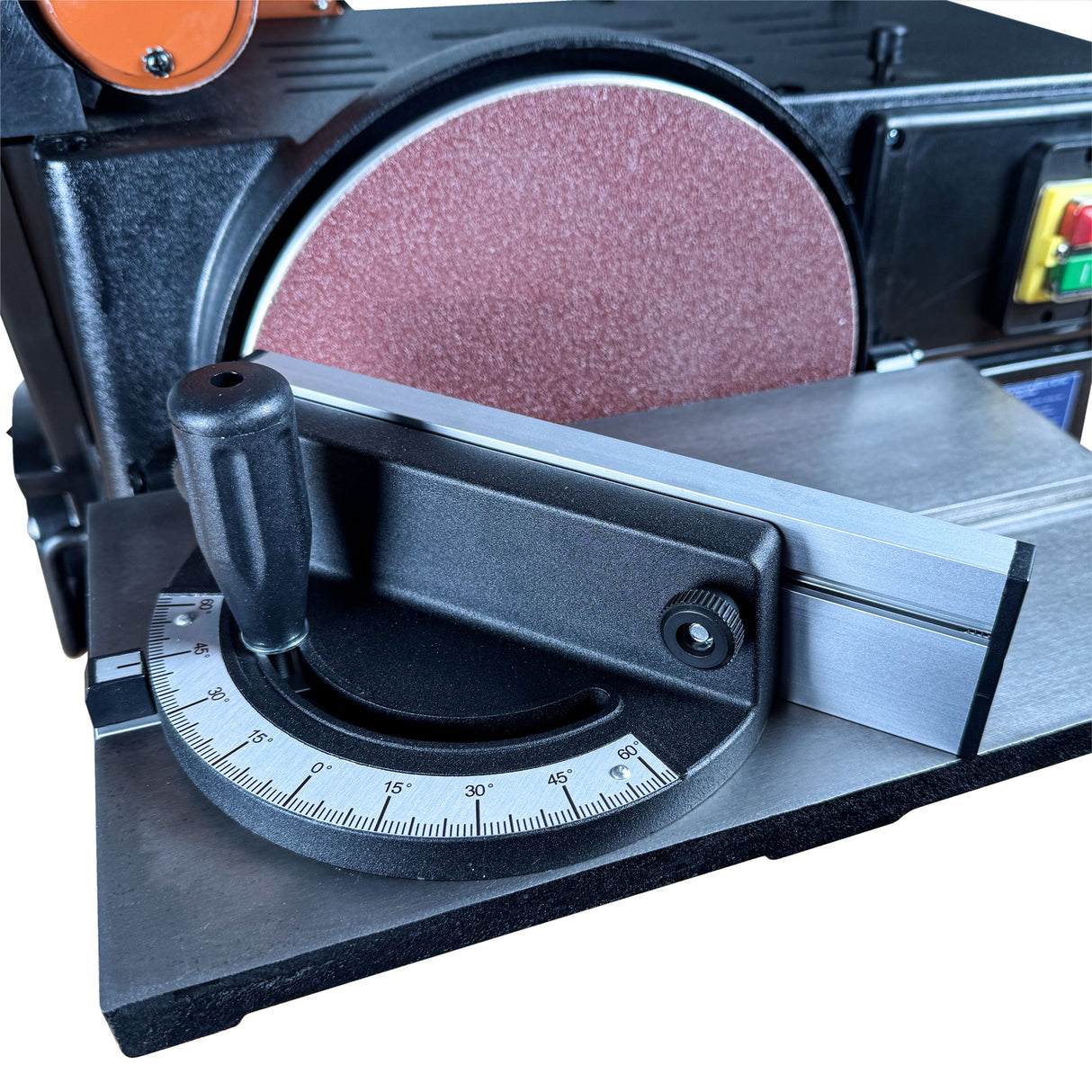 Sherwood 6 x 10in Benchtop Belt Disc Sander in action, ideal for precise shaping and sanding of smaller wood pieces