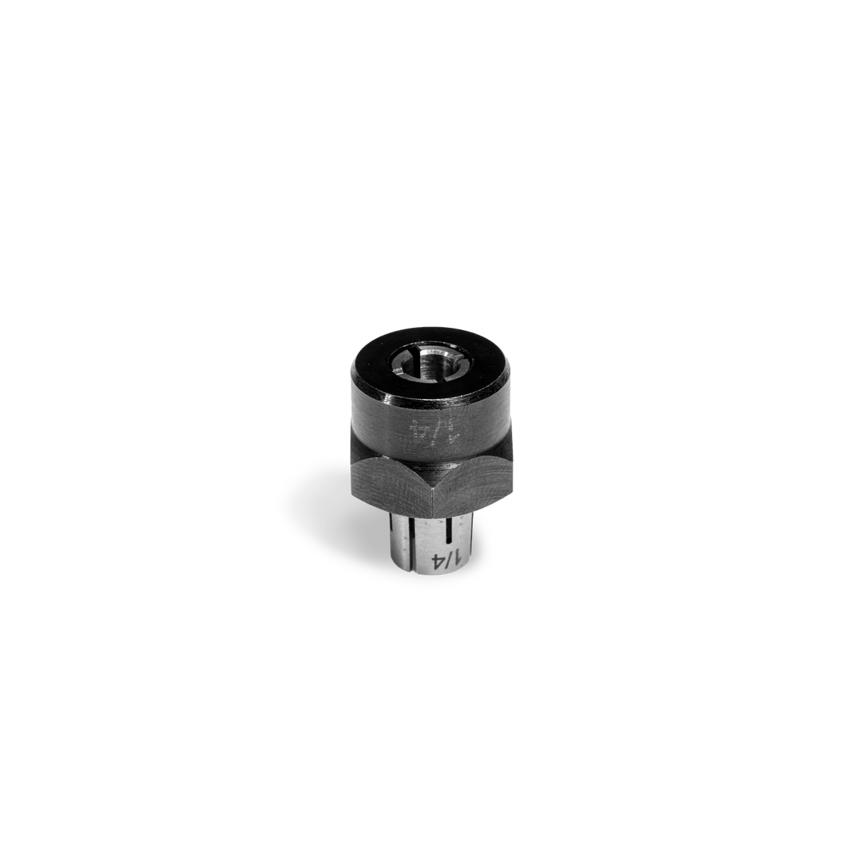 Shaper Tools Shaper Origin 1/4in Collet with Nut, designed for precision woodworking with Origin router