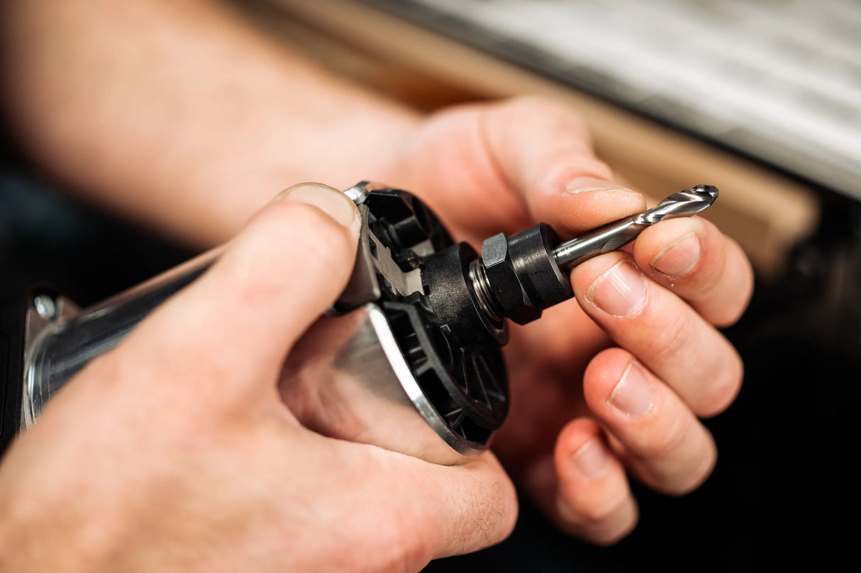 Solid carbide 1/4in x 3/4in up-spiral ball nose router bit for CNC woodworking applications