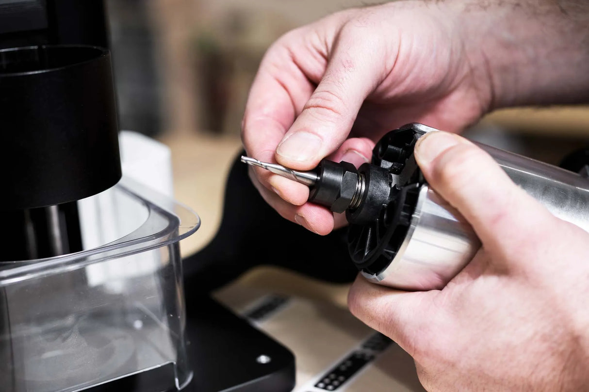 1/8in x 1/2in Up-Spiral Flat CNC Router Bit, side view showing narrow design for detailed woodworking