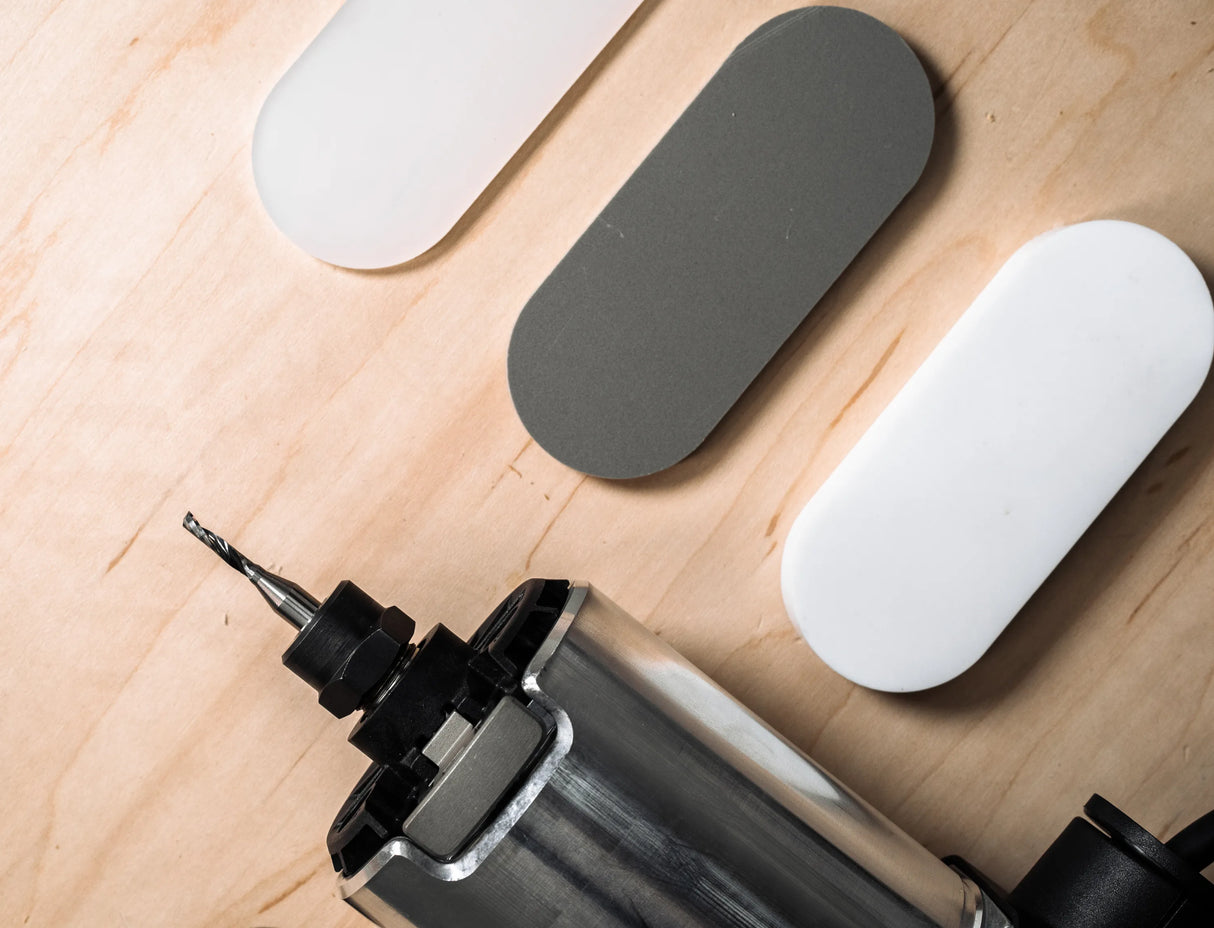 1/8in x 1/2in Up-Spiral O-Flute CNC Router Bit with polished flute for acrylic cutting, prevents chip build-up