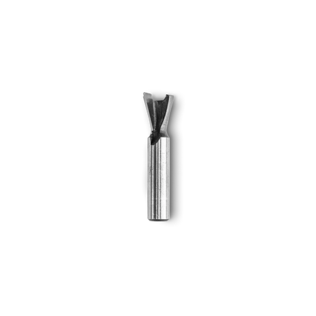 Shaper Tools 15 Degree Dovetail CNC Router Bit 8mm Shank cutting edge close-up