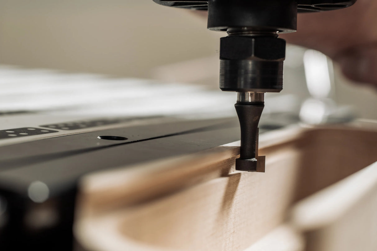 5mm T-Slot CNC Router Bit showcasing precise cutting for undercut operations