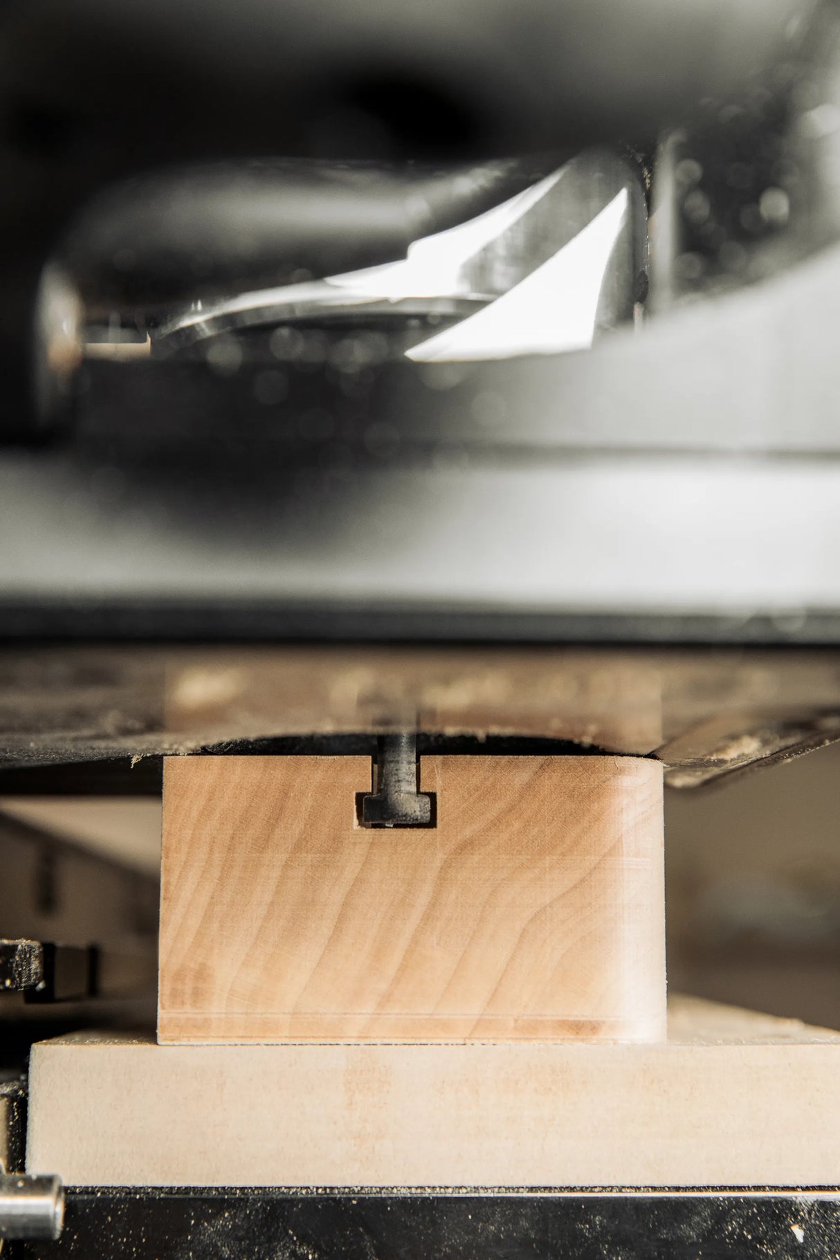 5mm T-Slot CNC Router Bit in action, ideal for undercutting and T-slot machining