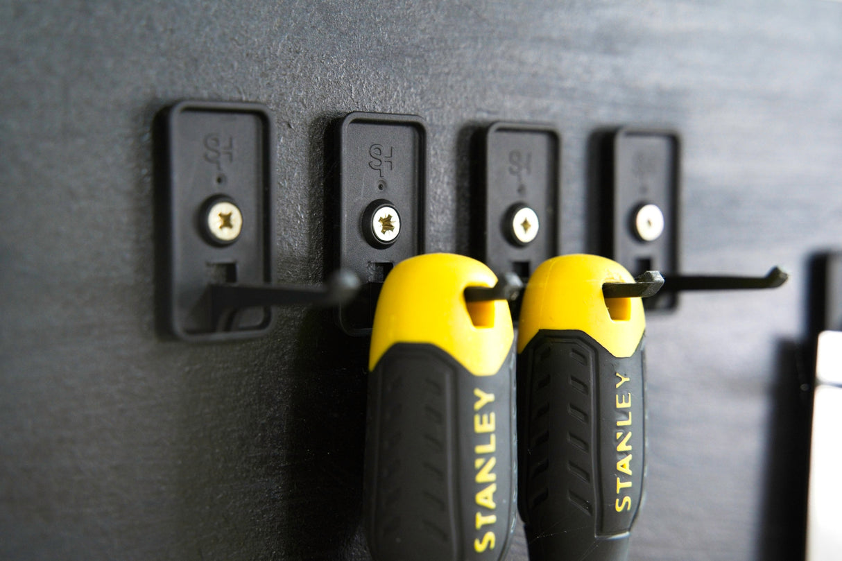 Superhooks Garage Bundle Black Modular Tool Wall Hooks - Versatile black hooks with high weight capacity for garage and workshop organization