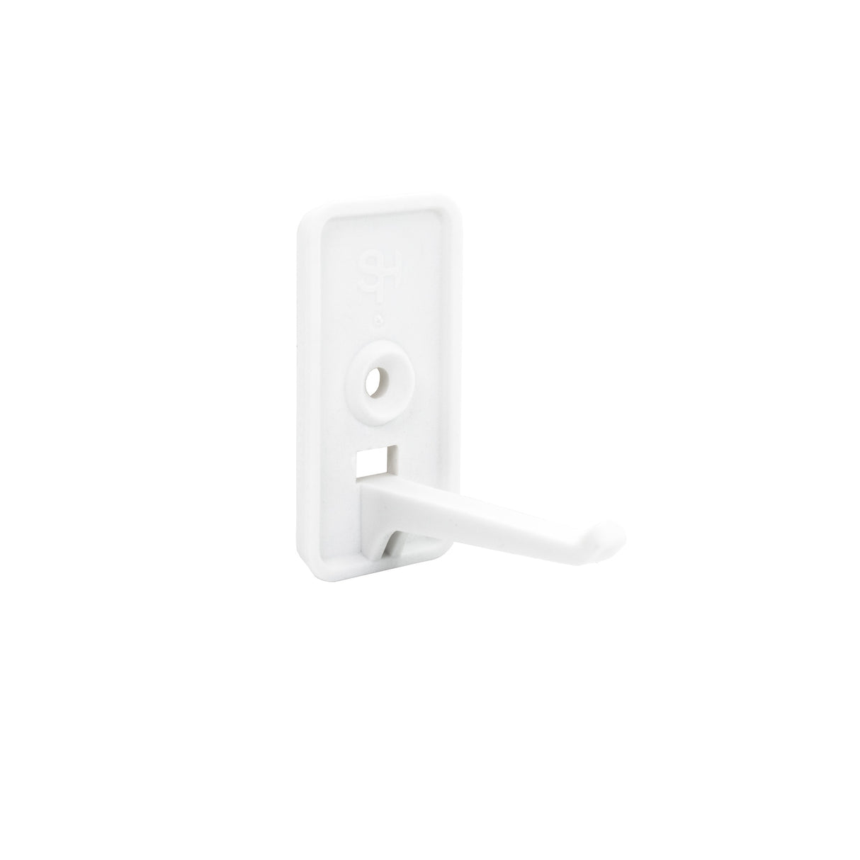 Three white Superhooks Nimble Hooks with 5kg capacity, ideal for small hand tools and keys