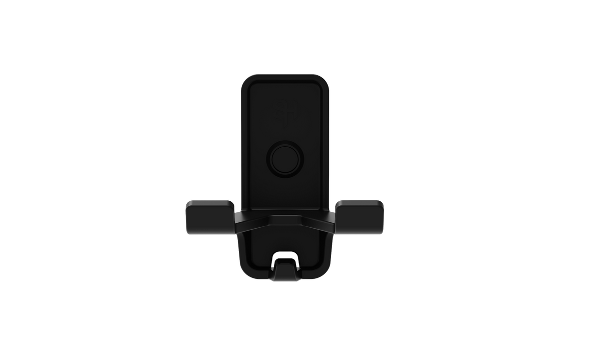 Superhooks Multi Hook Black 2 Pack 5kg Capacity, wall-mounted double arm hook with small securing hook in black