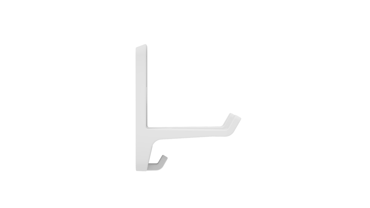 Superhooks Multi Hook White 3 Pack wall-mounted angled close up