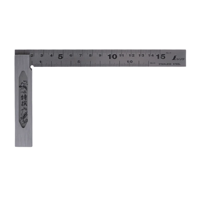 Shinwa Try Square 15cm Stainless Steel Metric