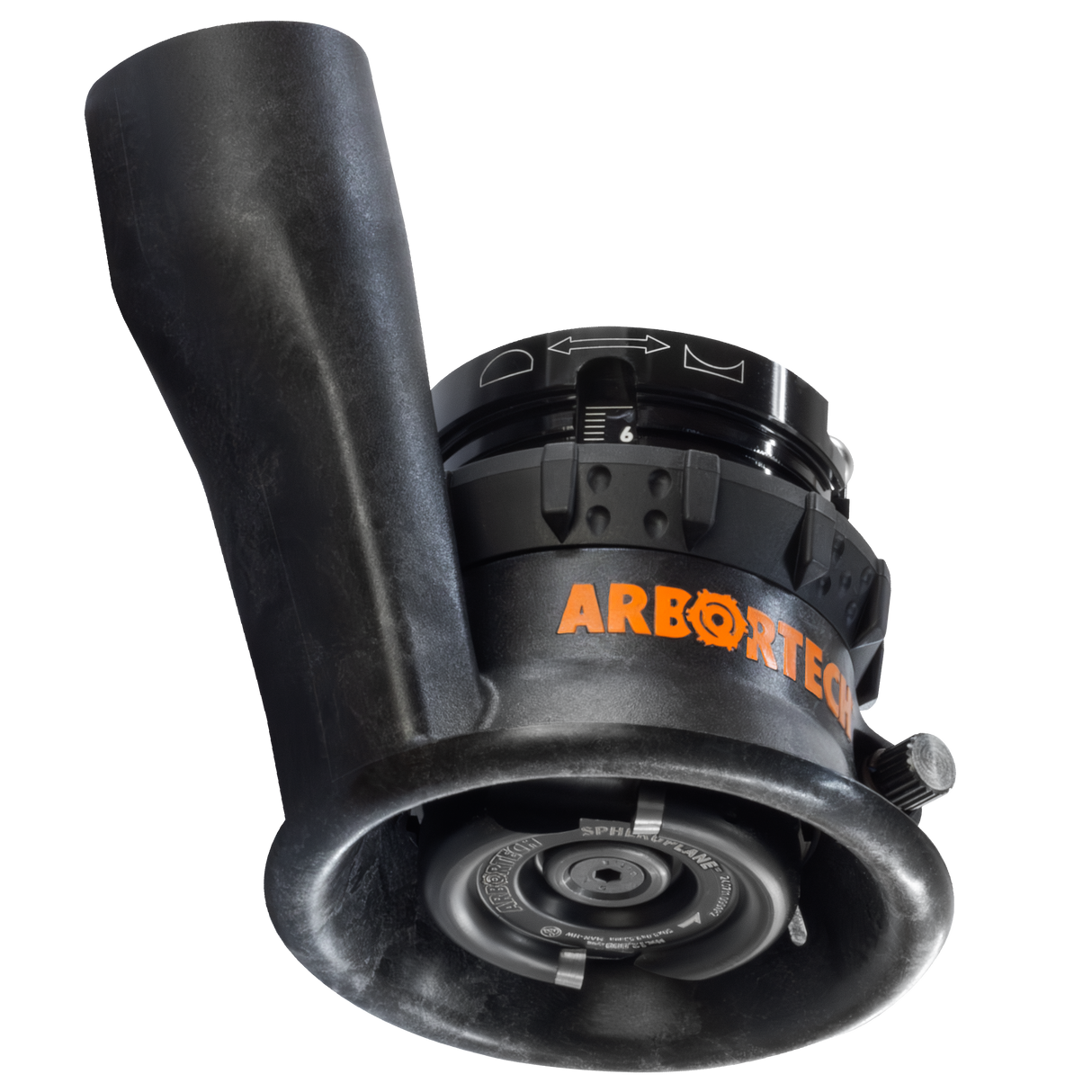 Arbortech SpheroPlane angle grinder attachment carving wooden sphere bowl