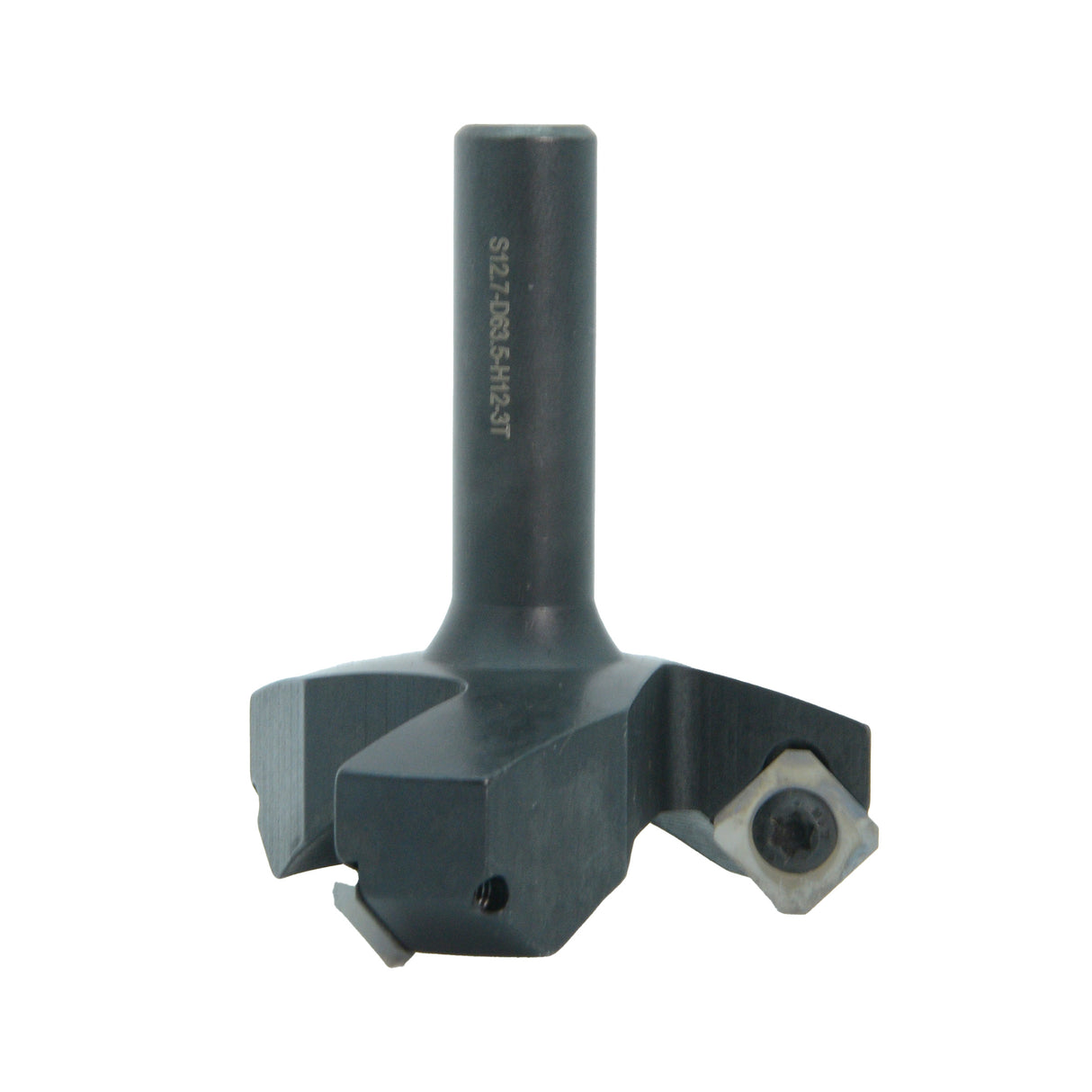 Torquata 3-Flute Surface Planing Carbide Insert Router Bit 63.5mm Diameter & Replacement Cutters 1/2in Shank