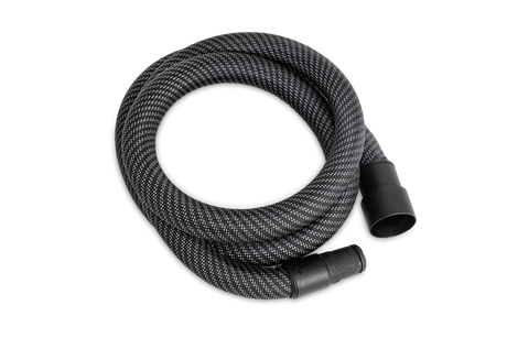 Shaper Tools Woven Dust Hose 2.5m - Flexible, durable hose with braided sleeve and tapered connector. Ideal for Origin CNC Router