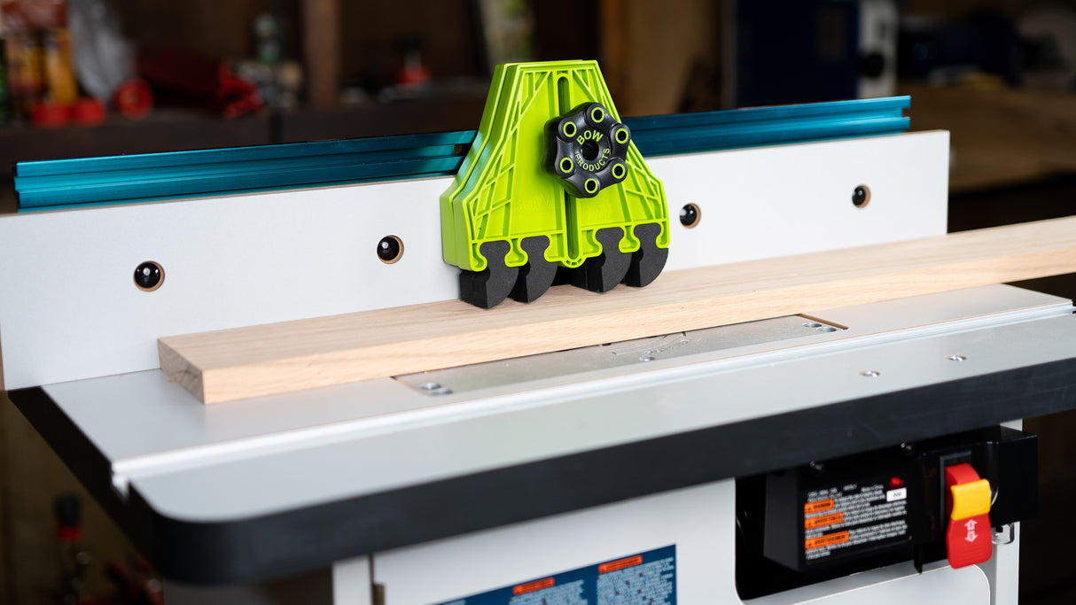 BOW Products FencePRO Featherboard EVA Feathers stacked for precision woodworking