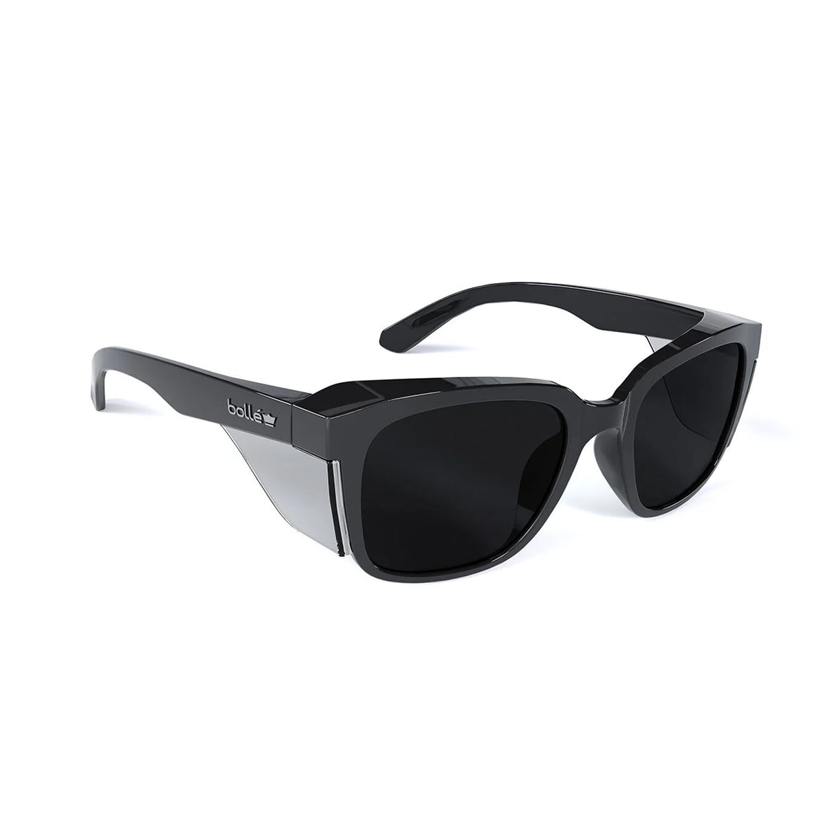 Bollé Safety STKS 410 Safety Glasses Smoke Lens with Gloss Black Frame