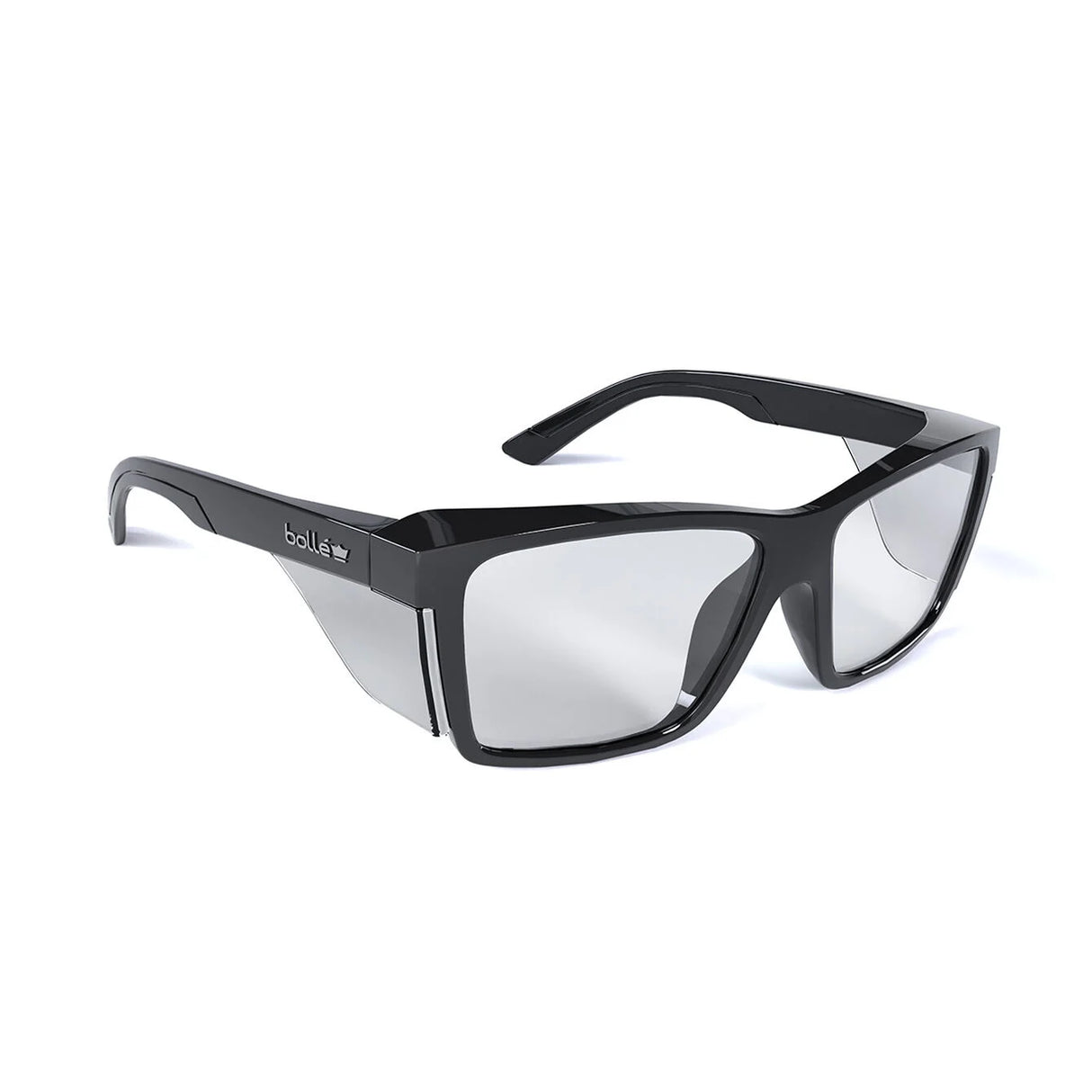 Bollé Safety STKS 420 Clear Lens Safety Glasses with Gloss Black Frame - Eco-conscious design with ergonomic fit