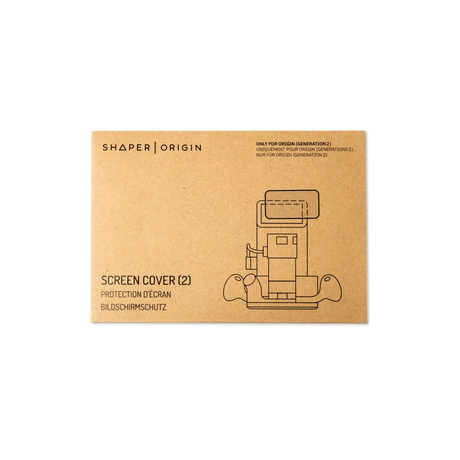 Pack of 2 durable screen protectors for Gen 2 Origin Shaper touchscreen. Easy application and repositioning, shields from debris and scratches