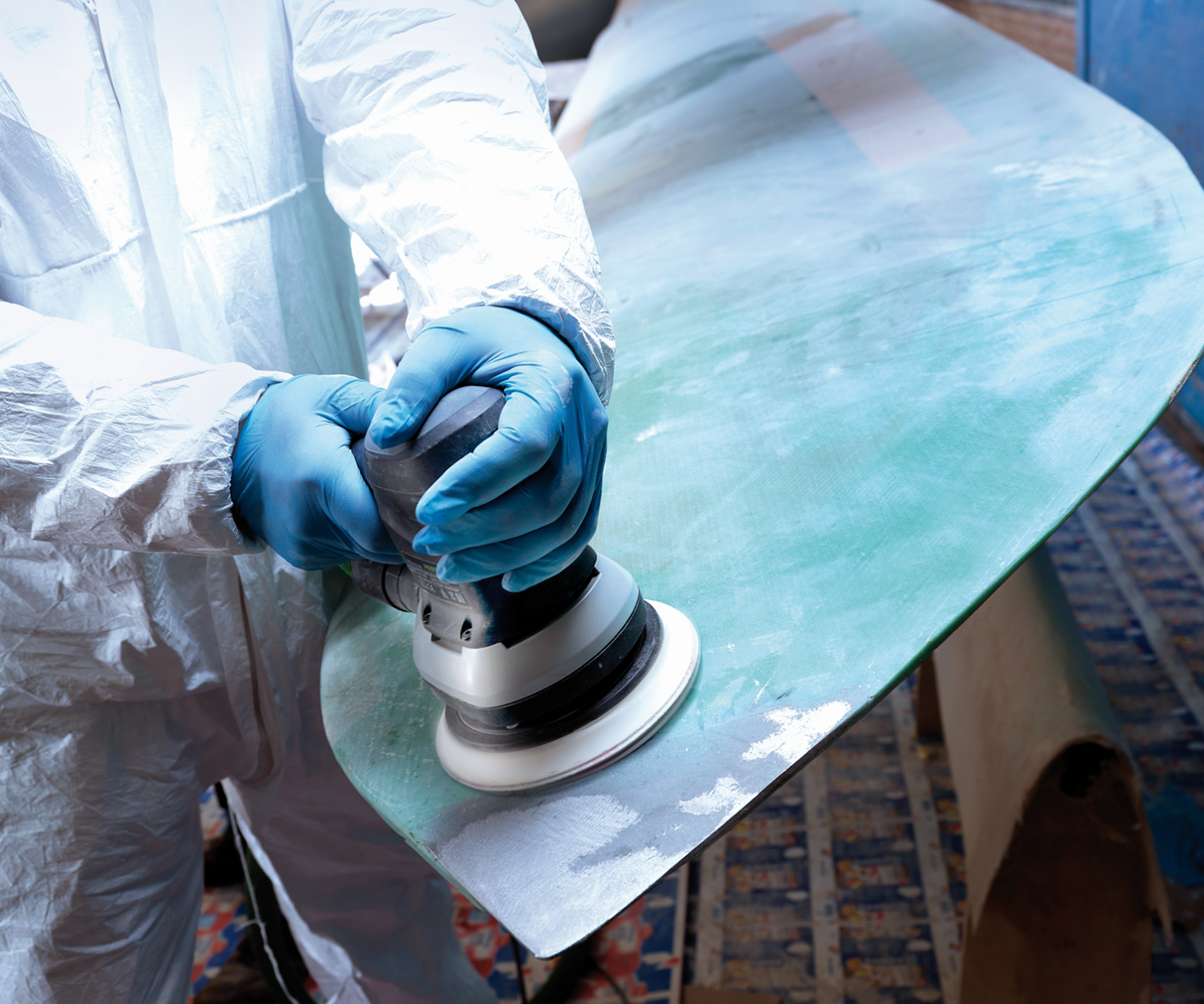 SIA Abrasives 1815 siatop Sanding Disc 150mm Mixed Grit Pack of 5 in use on woodworking project