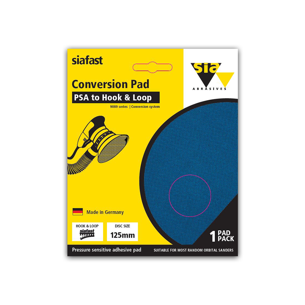 SIA Abrasives 9089 siaklett Hook & Loop Converter Pad for easy attachment to the tool