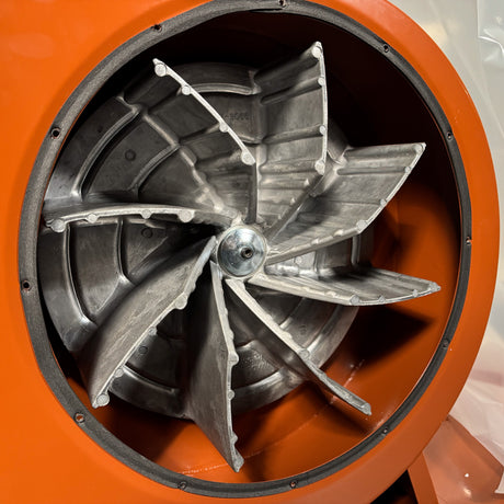 Sherwood 2HP Dust Extractor with HEPA Pleated Filter Cartridge: Side view showing robust design and high-quality construction