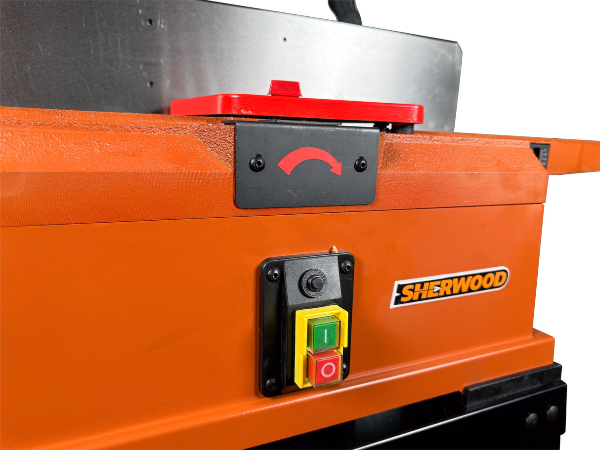 Sherwood 6in Benchtop Jointer with Helical Spiral Head 1500W 2HP includes Open Stand