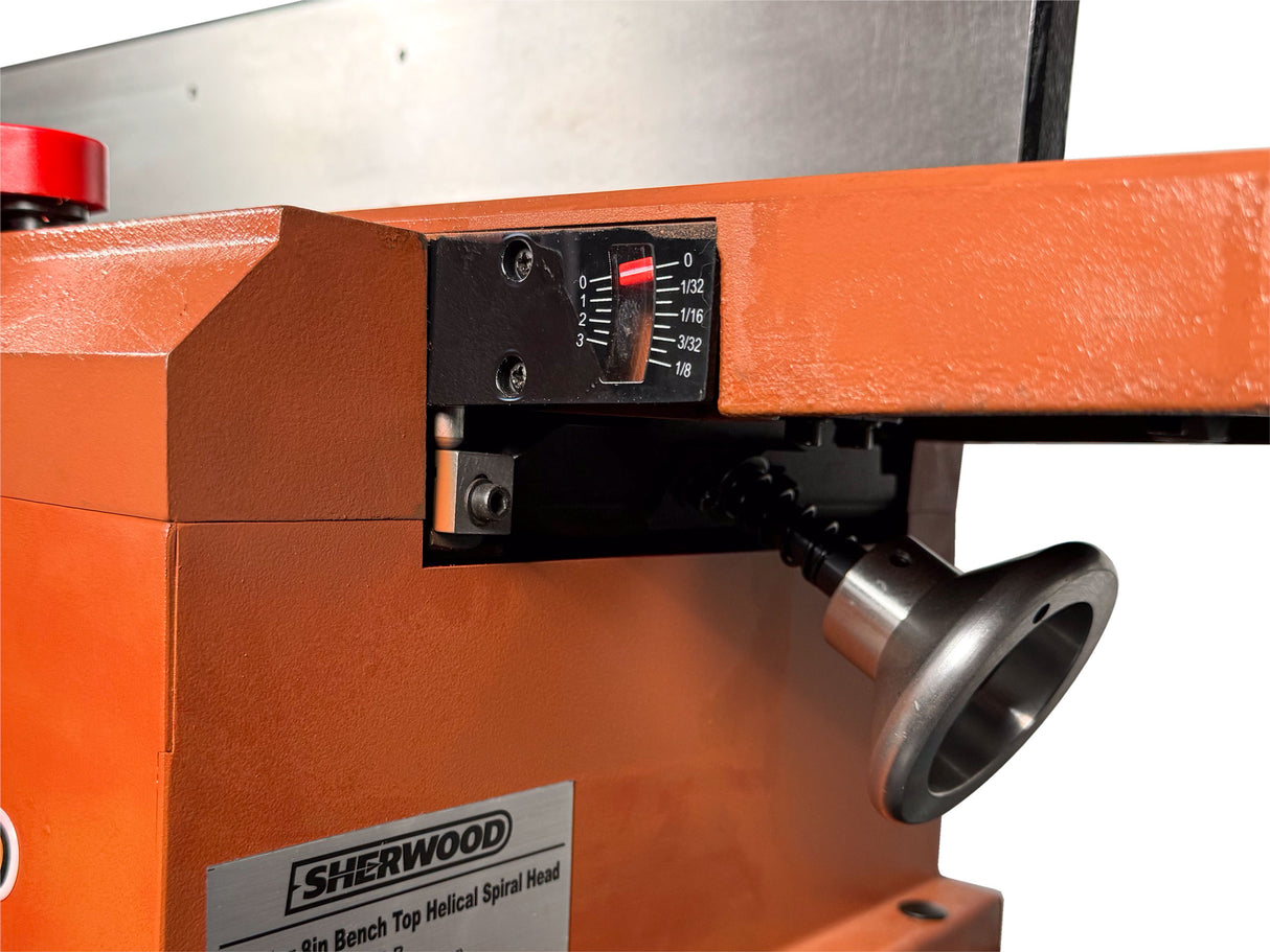 Sherwood 8in Benchtop Jointer with Helical Spiral Head 1500W 2HP includes Open Stand
