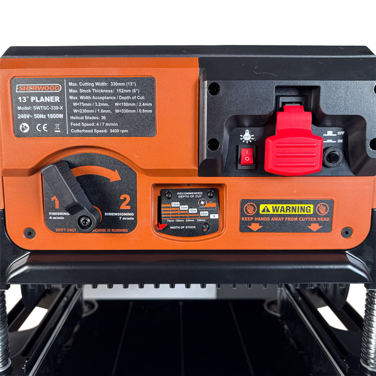 Sherwood 13in Benchtop Pro Thicknesser with Straight Cutterhead 1800W