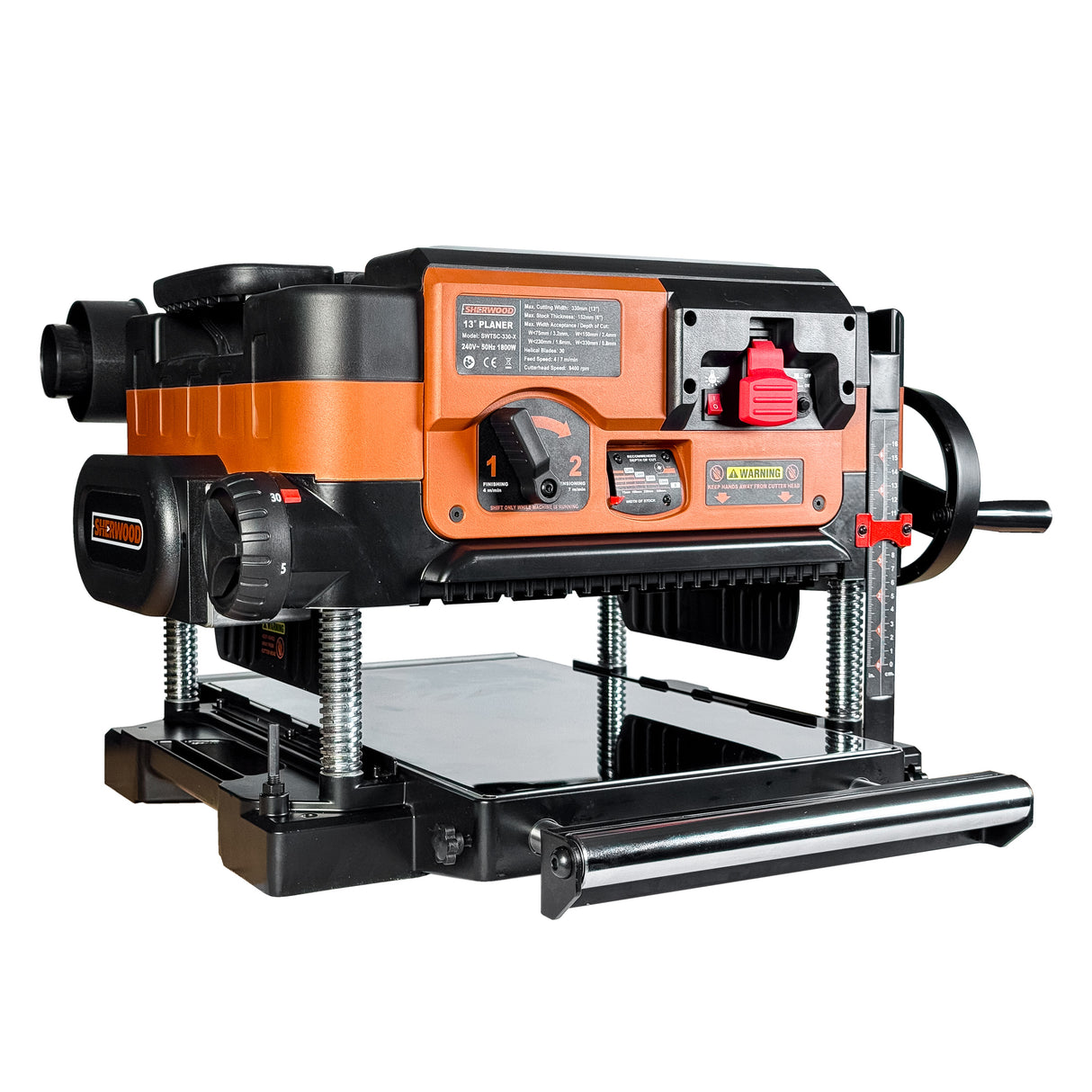 Sherwood 13in Benchtop Pro Thicknesser with Helical Cutterhead 1800W