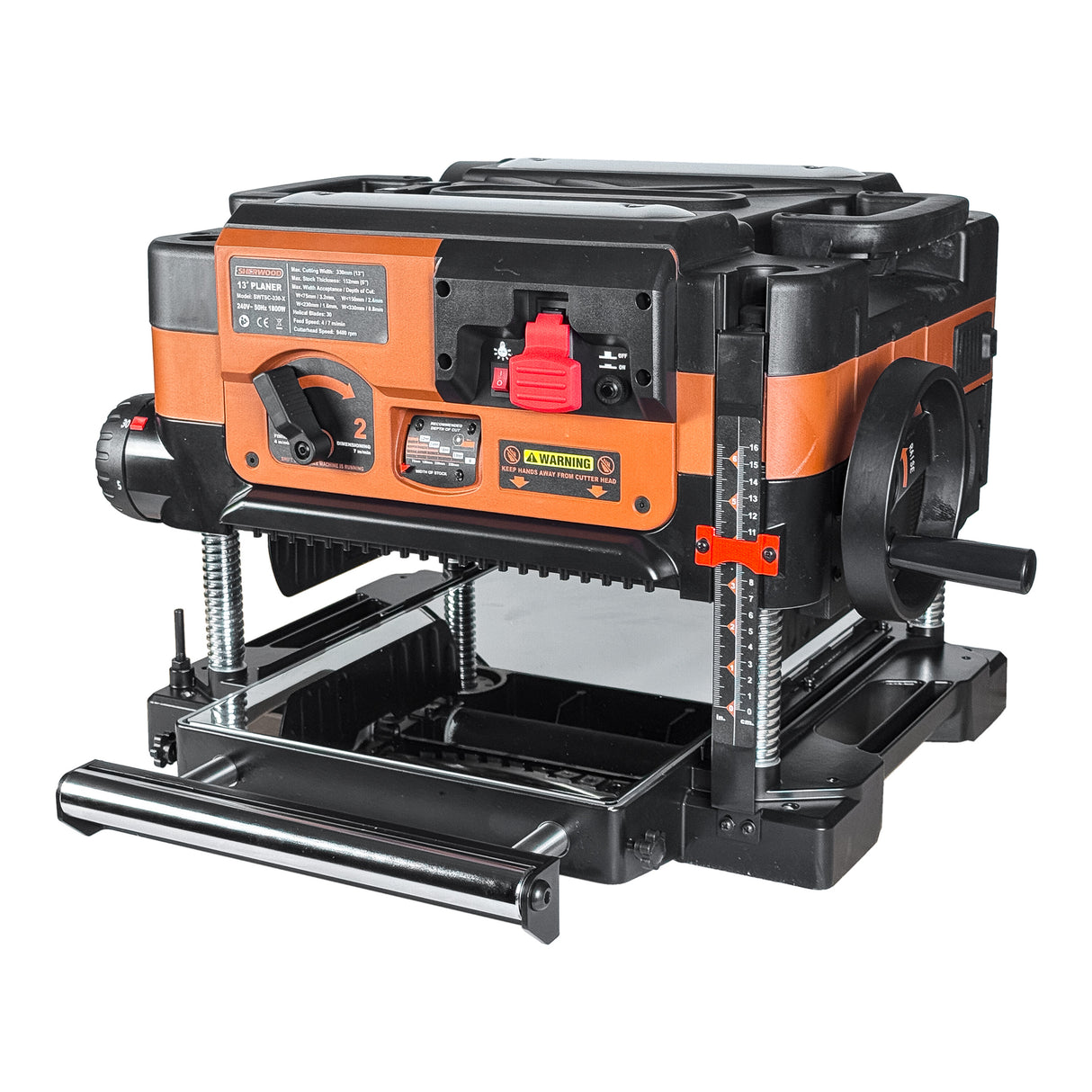 Sherwood 13in Benchtop Pro Thicknesser with Helical Cutterhead 1800W