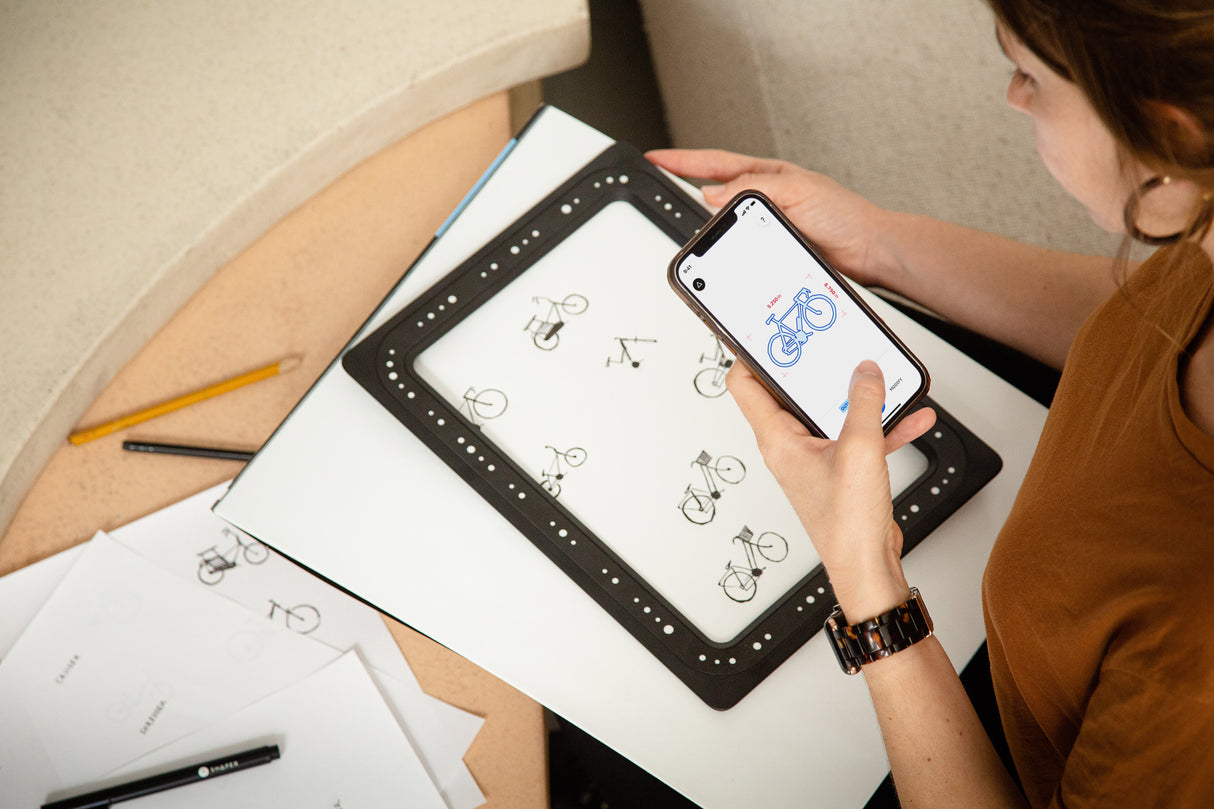 Australian-made Shaper Tools Trace Frame capturing a sketch for CNC routing