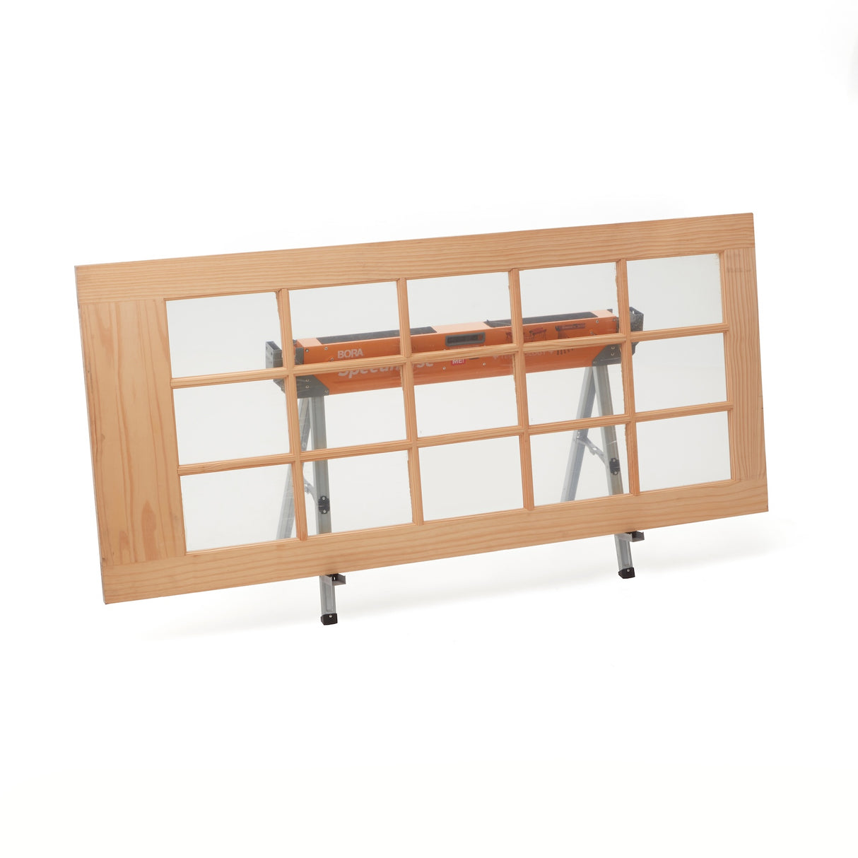 BORA Speedhorse Saw Horses in use at a job site, showcasing their 680kg capacity and portability