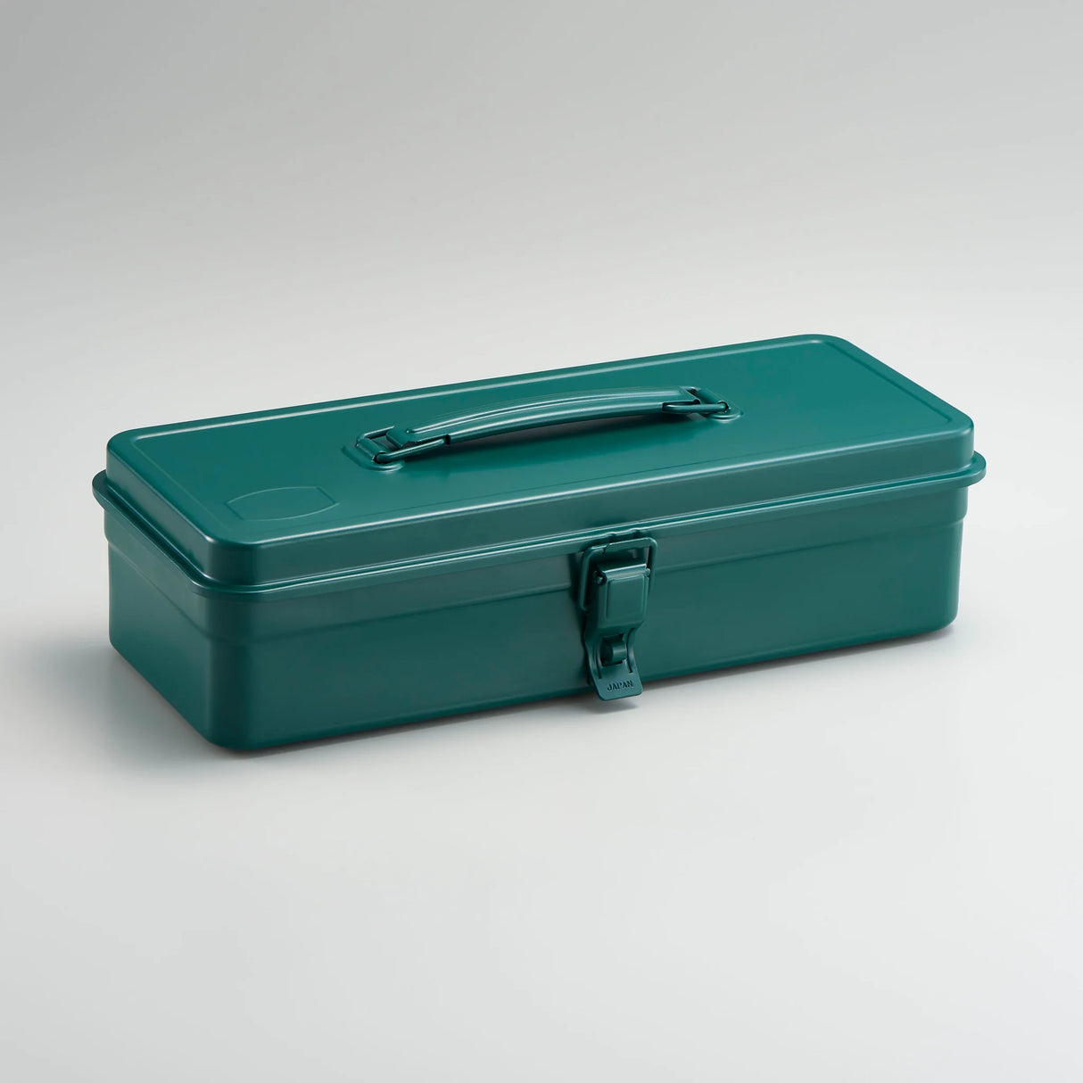 Toyo Trunk Shape Toolbox 32cm open lid showing internal compartments and sturdy handle