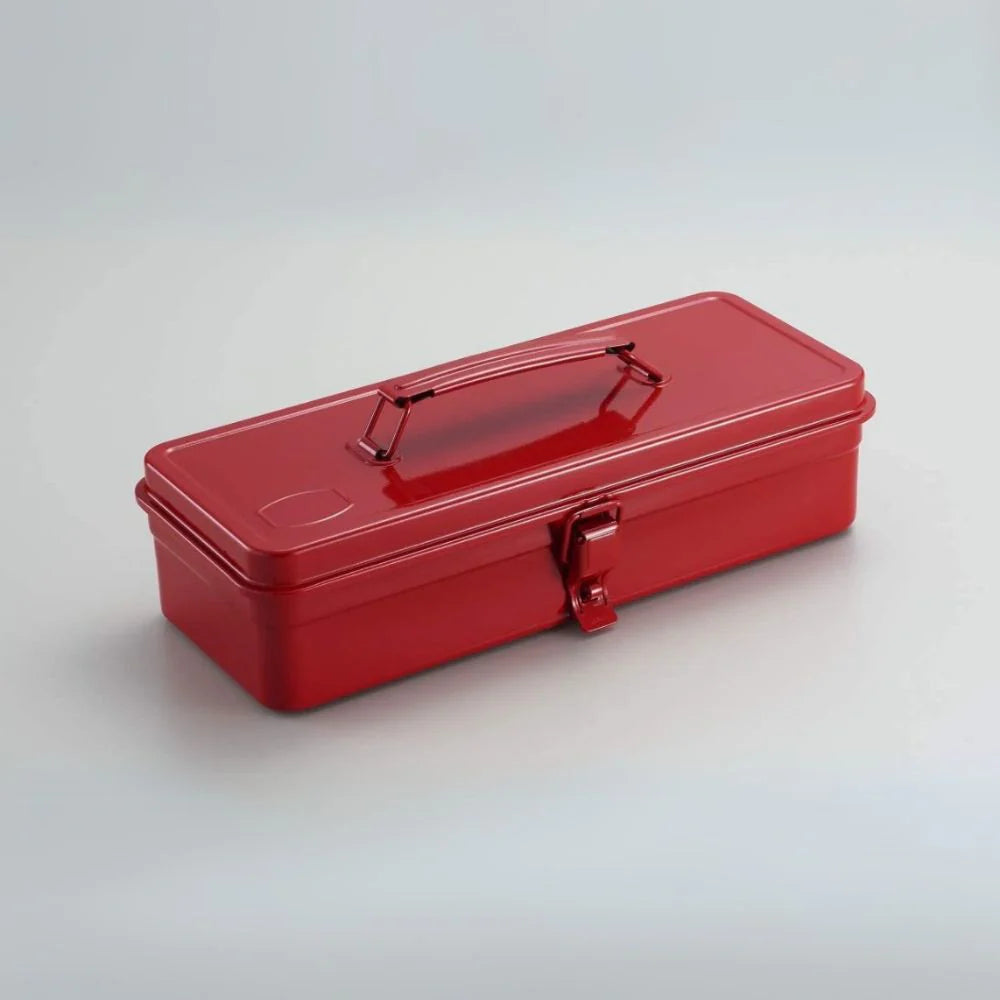 Toyo Trunk Shape Toolbox 32cm open, showcasing internal compartments and sturdy construction