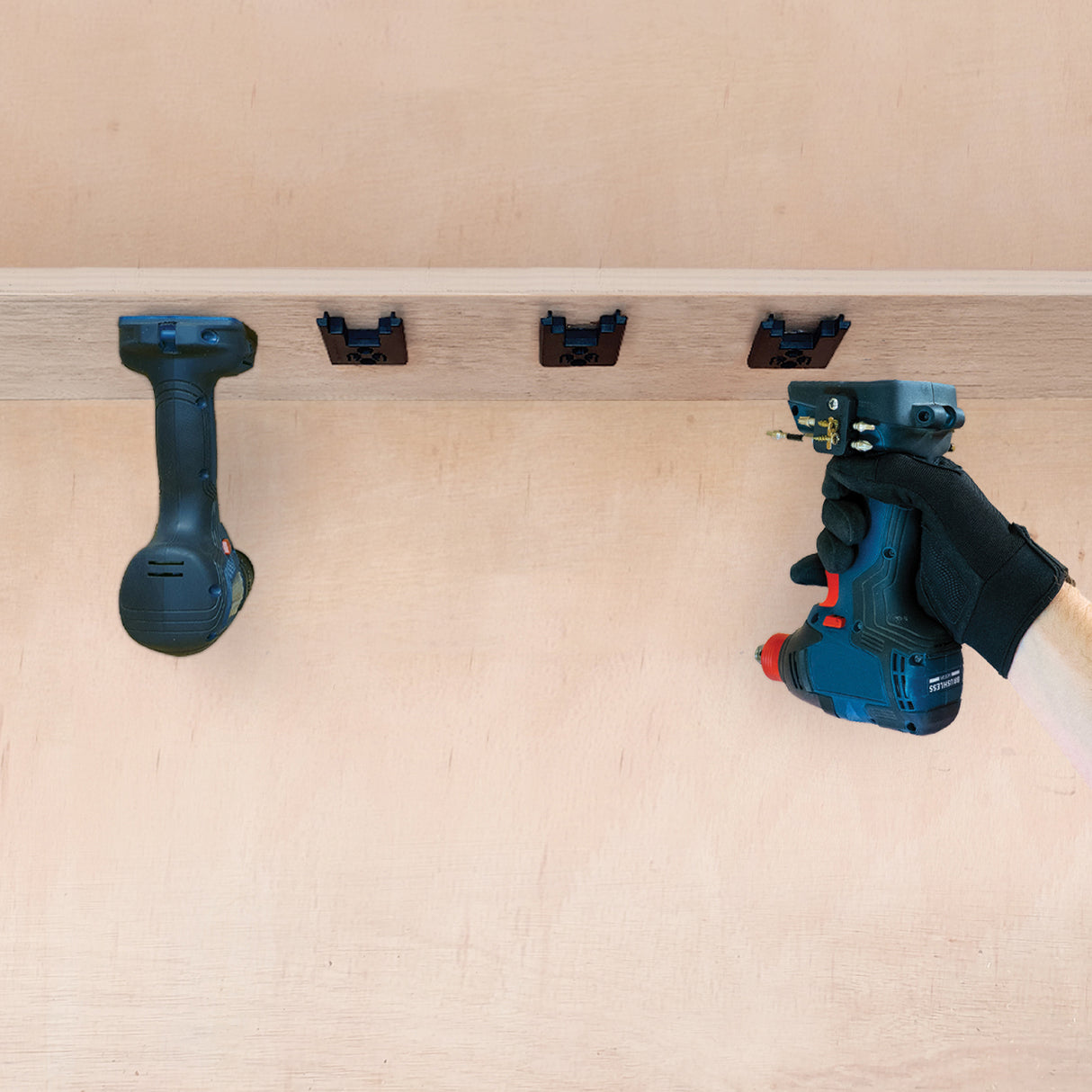 StealthMounts Tool Mounts for Bosch 18V Pack of 4 Black